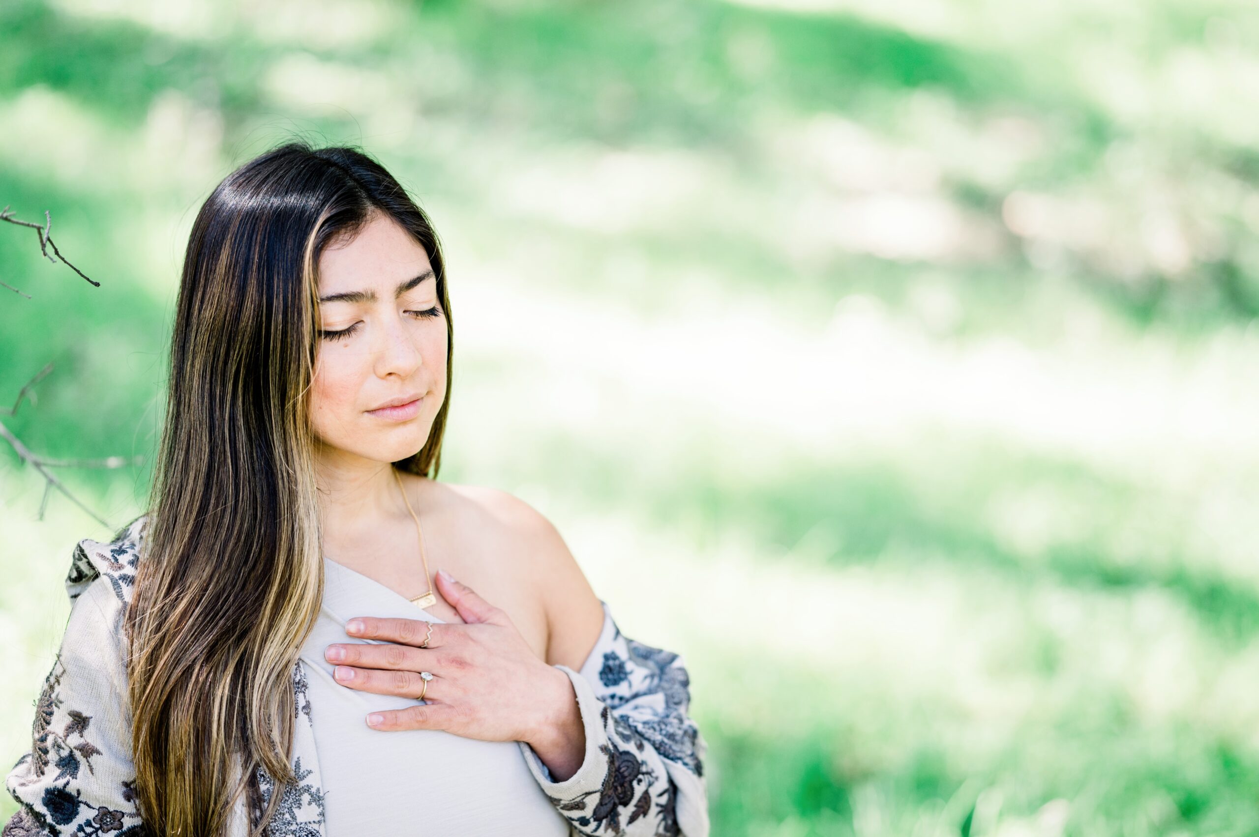 woman meditating