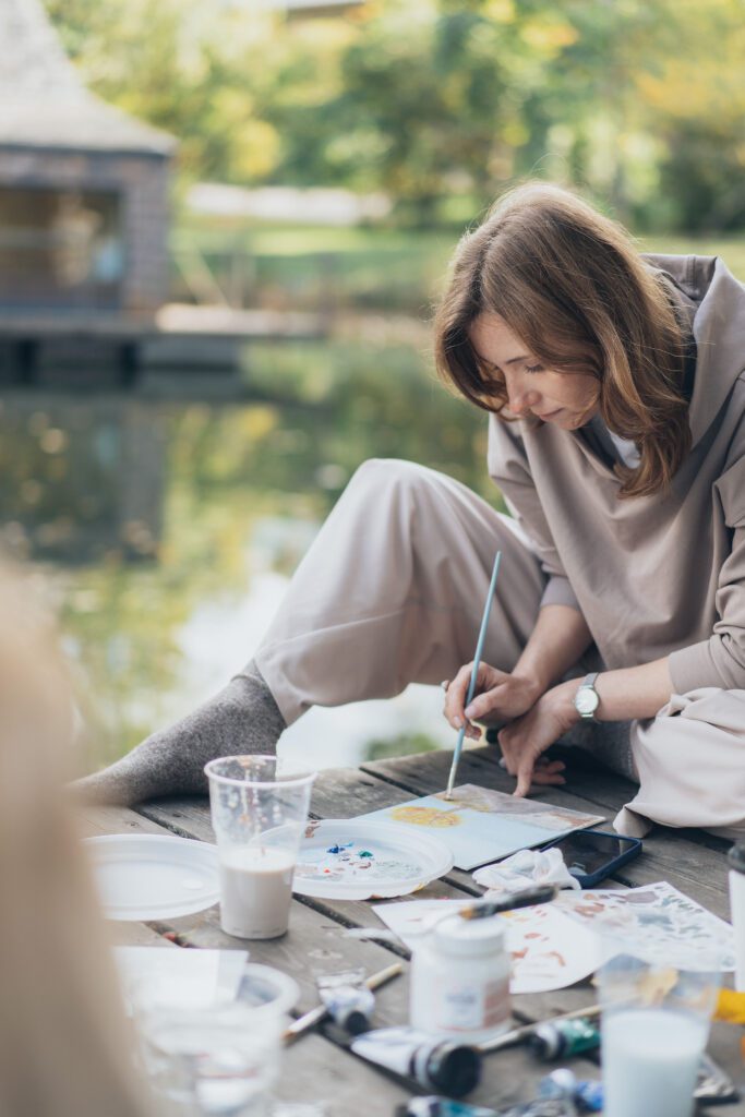 Woman painting