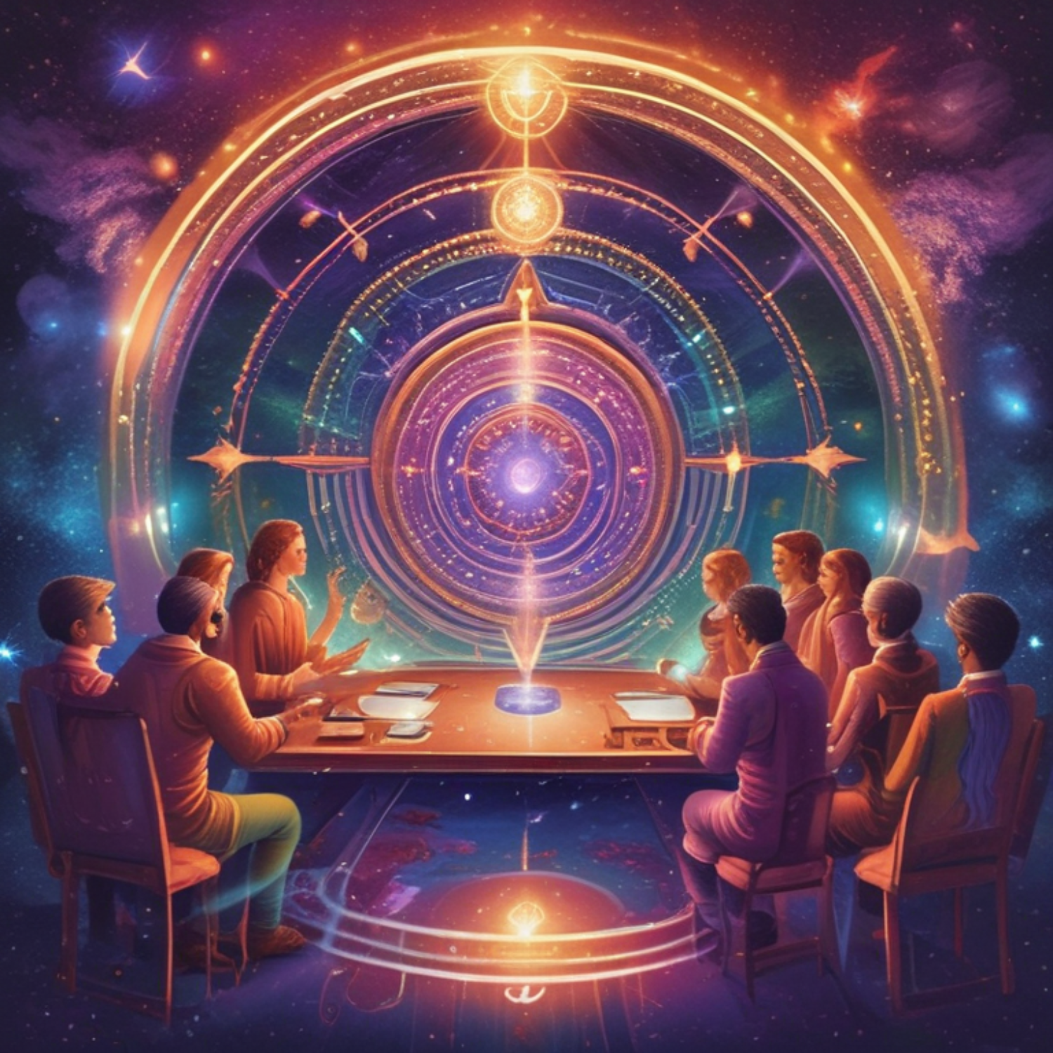 Spirit Guides in a Board meeting