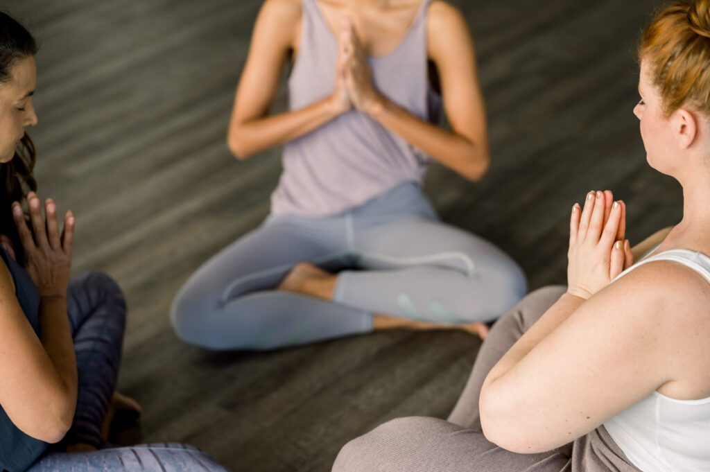 Gratitude practice at end of yoga session