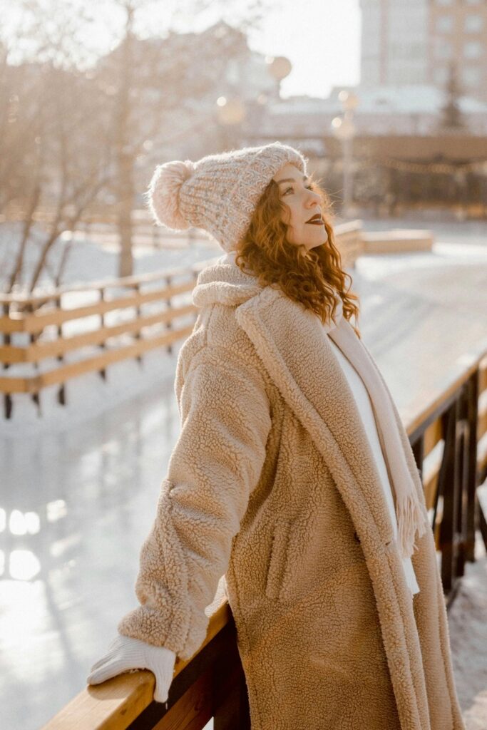 Woman in snow